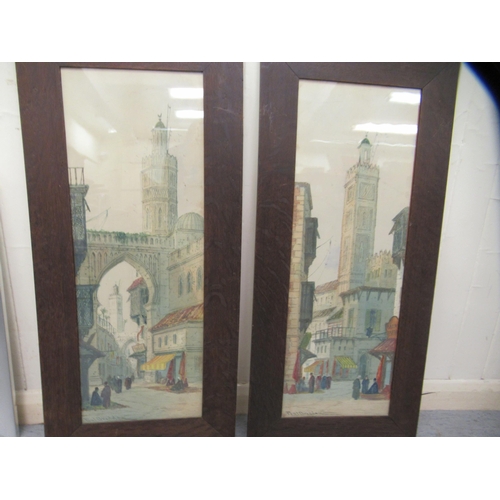 148 - Paul Braddon - two Continental market scenes  watercolours  bearing signatures  30