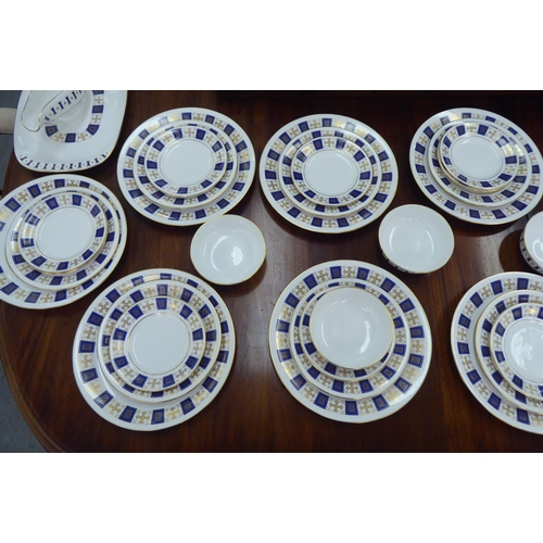 154 - Spode china Persia Royal Blue pattern dinner service