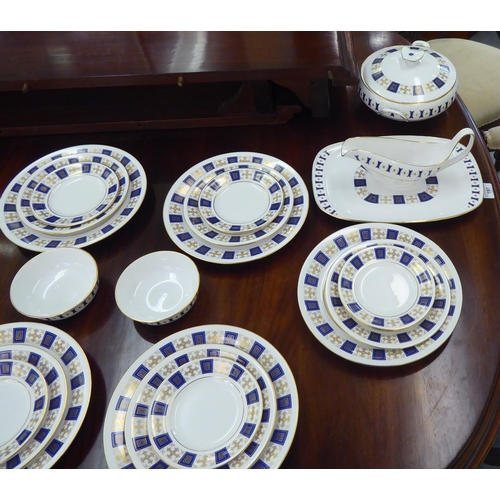 154 - Spode china Persia Royal Blue pattern dinner service