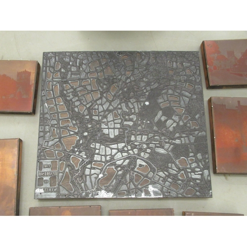 159 - Miscellaneous printing plates  various sizes