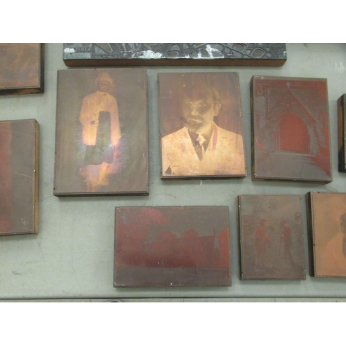 159 - Miscellaneous printing plates  various sizes