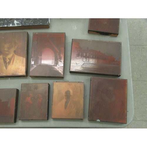 159 - Miscellaneous printing plates  various sizes