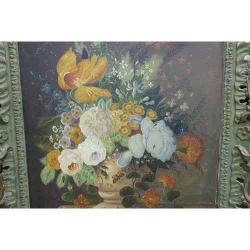 174 - Pictures: to include Karmen - a Dutch style still life study, flowers in a vase  oil on canvas&... 