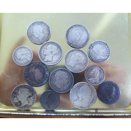 1 - Uncollated coins: to include George IV examples; a George III crown  1820; and an early Victorian cr... 