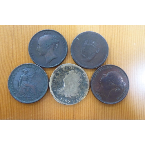 1 - Uncollated coins: to include George IV examples; a George III crown  1820; and an early Victorian cr... 