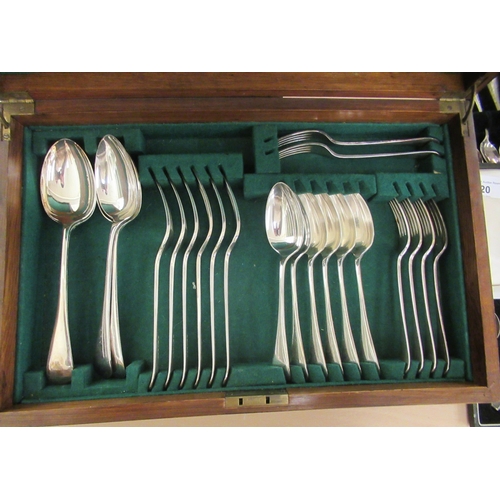 20 - Silver and silver plated tableware: to include cased teaspoons  mixed marks