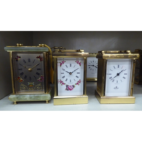 206 - Clocks: to include an Atlantic brass cased automatic mantel clock  8