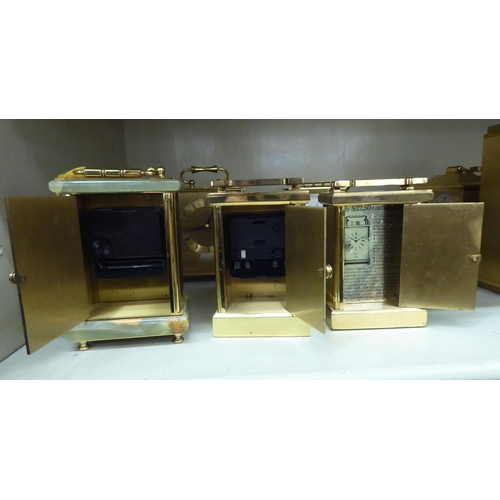 206 - Clocks: to include an Atlantic brass cased automatic mantel clock  8