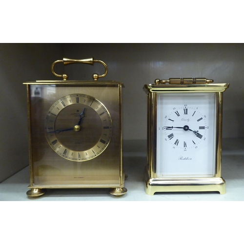 206 - Clocks: to include an Atlantic brass cased automatic mantel clock  8