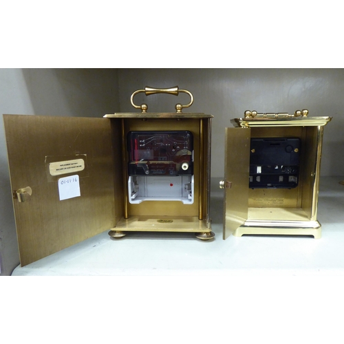 206 - Clocks: to include an Atlantic brass cased automatic mantel clock  8