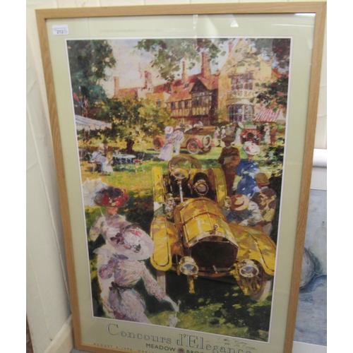 212 - A colour printed poster 'Concours d'Elegance' Meadow Brook 1996 bears a signature  35