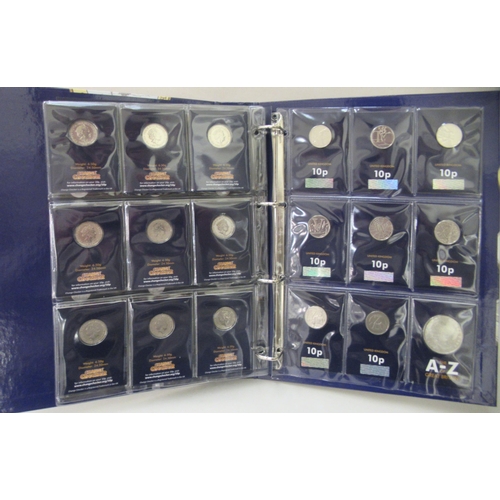 221 - A collection of modern 'Change Checker' and other proof coins: to include a complete A-Z series of 1... 