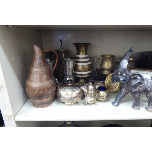 25 - Mainly 20thC decorative metalware: to include a model elephant  7