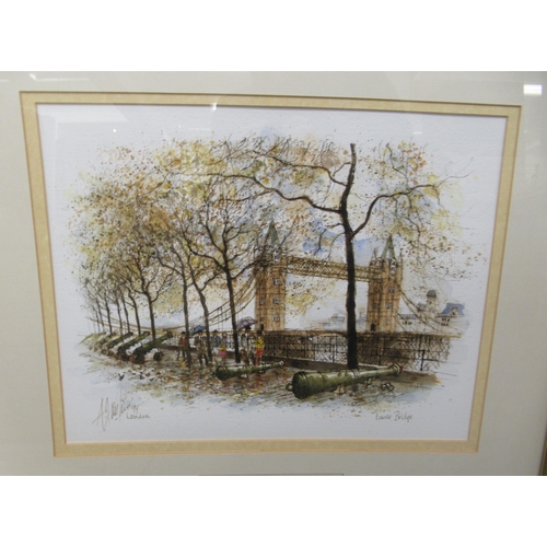 253 - Alex Jawdokimov - 'Tower Bridge'  pen & watercolour  bears a signature & dated '99... 