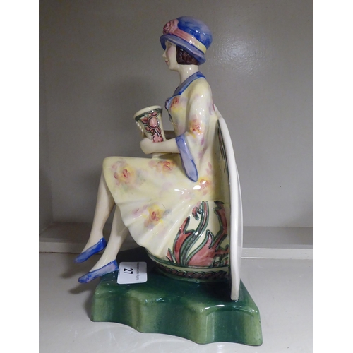 27 - A Kevin Francis china figure 'Charlotte Rhead'  Limited Edition 7/950  8.75