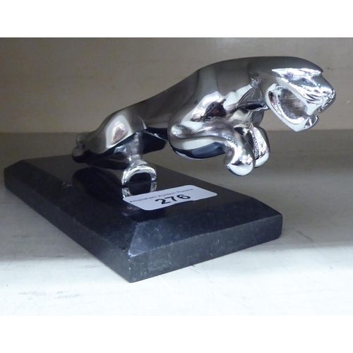 276 - A modern replica of a chromium plated Jaguar car mascot  6