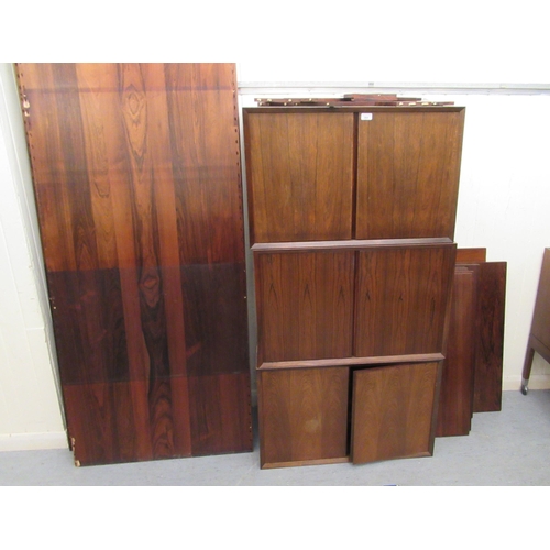 284 - A circa. 1960s Poui Cadovis for Cado, modular wall display system with four wall panels and an arran... 