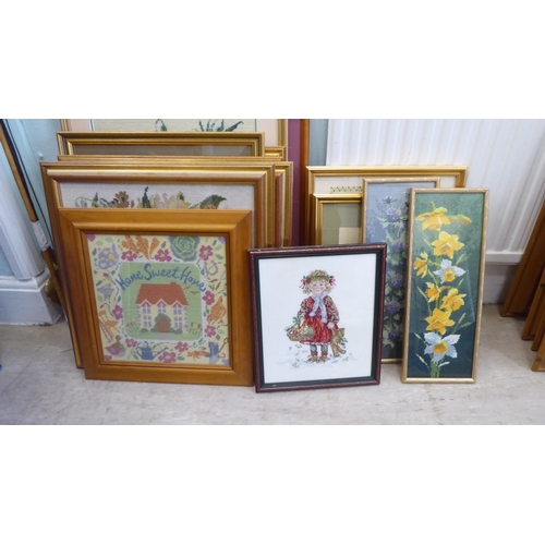 287 - Framed tapestry pictures: to include 'Home Sweet Home'  11