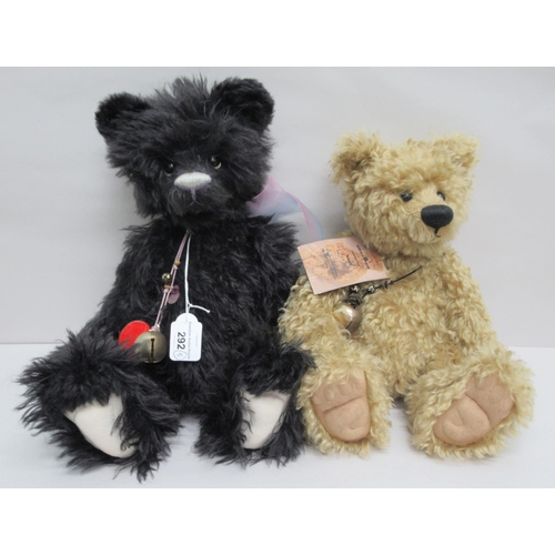 292 - Five Teddy bears from the Isabelle Collection: to include 'Michelle' and 'Shadow'  nos.144/150 Made ... 