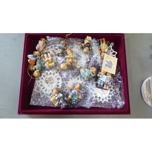 301 - Hummel china Christmas Tree decorations  boxed