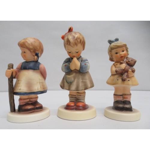 302 - Nine Goebel china figures: to include a girl reading a book  4