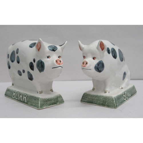 303 - Eleven items of Rye Pottery, mainly farmyard animals: to include 'Bull'  6