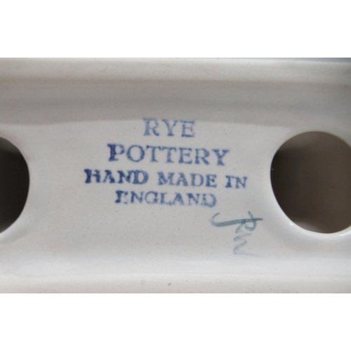 303 - Eleven items of Rye Pottery, mainly farmyard animals: to include 'Bull'  6