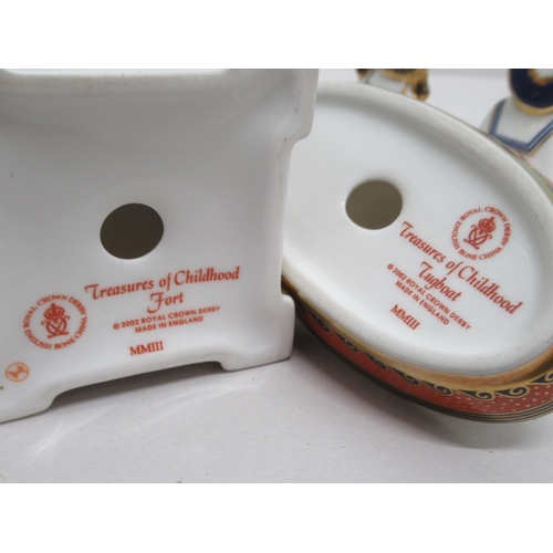 306 - Royal Crown Derby china ornaments: to include 'Noah's Ark'  3