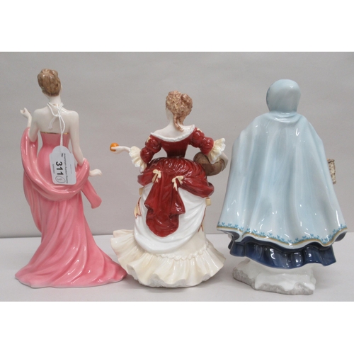 311 - Three Coalport china figures: to include 'Mystique'  No.5109/9500  8