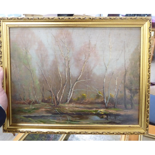 31 - Eight works attributed to WB Rowe (circa 1920s/30s) - similar landscapes & shoreline scenes  oil... 