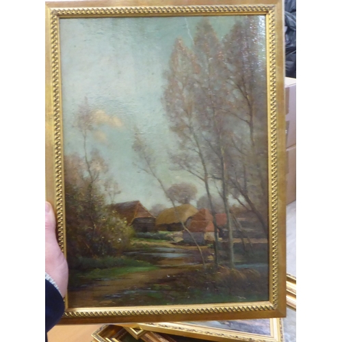 31 - Eight works attributed to WB Rowe (circa 1920s/30s) - similar landscapes & shoreline scenes  oil... 