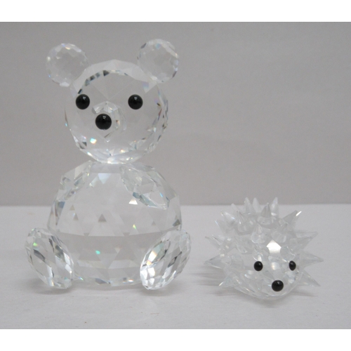 316 - Eight Swarovski Crystal ornaments: to include a Teddy bear  2.5