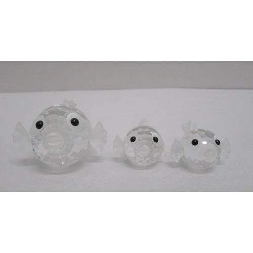 316 - Eight Swarovski Crystal ornaments: to include a Teddy bear  2.5