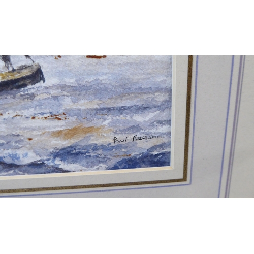 330 - Paul Beeson - 'Into the Storm'  watercolour  bears a signature  9