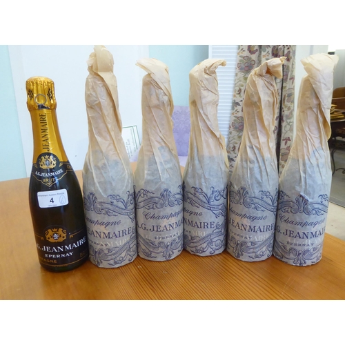 4 - Six bottles of AG Jeanmarie Epernay Brut Champagne 