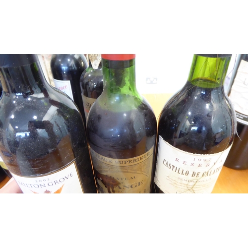 58 - Wine, mainly red: to include a 1974 Chateau de Grange; and a 1973 Merlot Isola Augusta