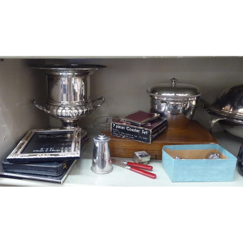 84 - Silver plated tableware: to include a campana design, twin handled, pedestal wine cooler  10