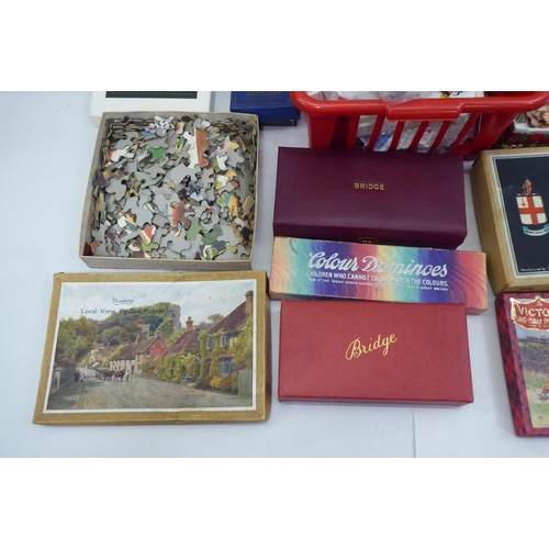 19 - 20thC items: to include playing cards and puzzles
