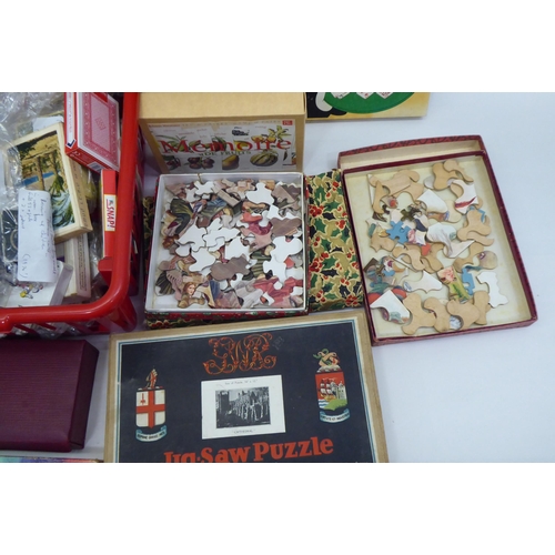 19 - 20thC items: to include playing cards and puzzles