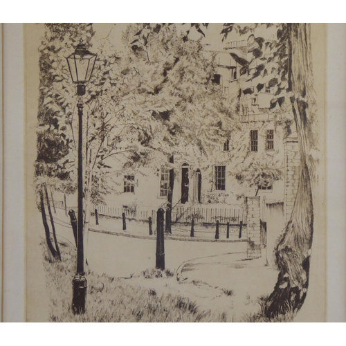 32 - Six works after Matthew Wright - mainly street scenes&nbsp; monochrome prints&nbsp; bears pencil sig... 