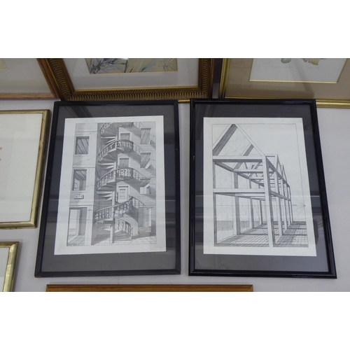 45 - Framed pictures and prints: to include David Kennard - a half length portrait&nbsp; watercolour&nbsp... 