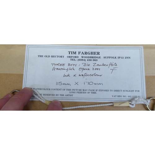 45 - Framed pictures and prints: to include David Kennard - a half length portrait&nbsp; watercolour&nbsp... 