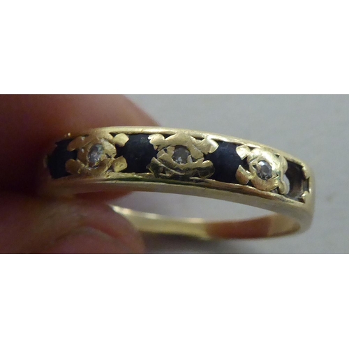 101 - Three 9ct gold rings, set with coloured stones