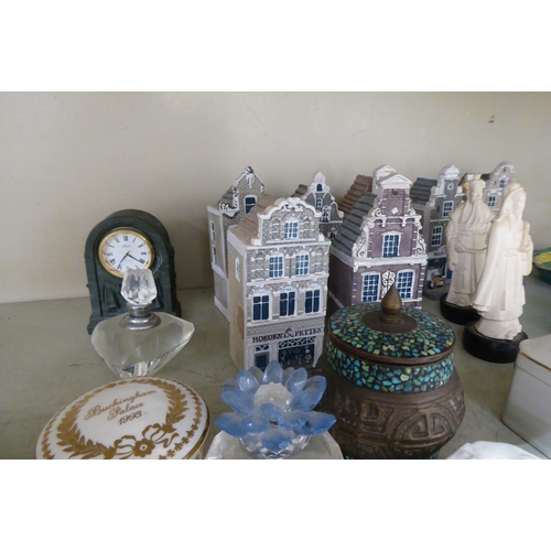 116 - Ornaments: to include Flemish style ceramic, three storey houses  4