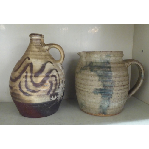 117 - 20thC studio pottery: to include jugs; and a vase  7