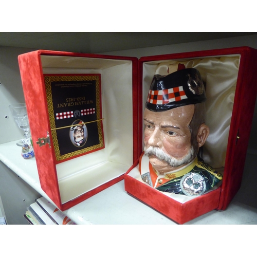 13 - A bottle of Grants 25 year old 'Very Rare Scotch Whiskey', in a Royal Doulton china William Grant ch... 