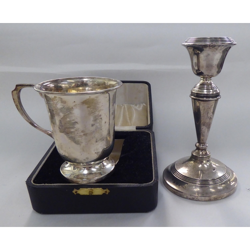 137 - Silver collectables: to include a Christening tankard  Birmingham 1933  boxed 