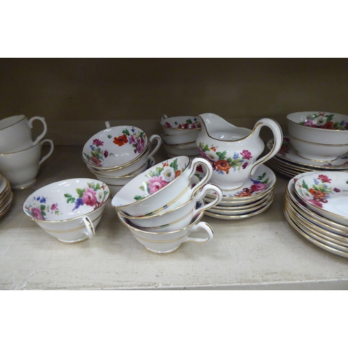 152 - Duchess bone china teaware, decorated with gilt banding; and a dissimilar set, decorated with flora&... 