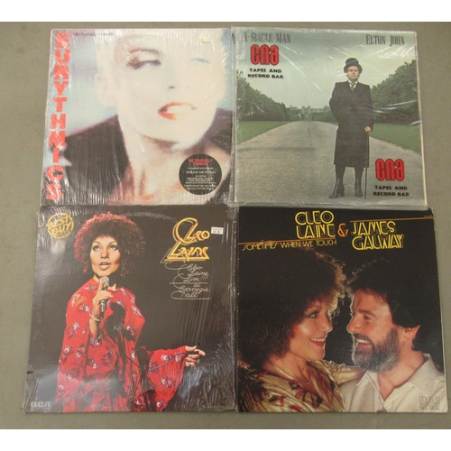 156 - Vinyl records: to include Rod Stewart, Elton John and Eurythmics 