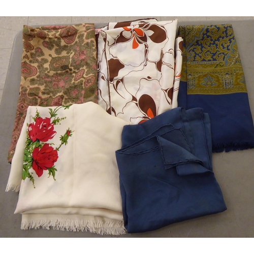 158 - Silk scarves: to include examples by Harrods and Jaeger  mixed sizes 